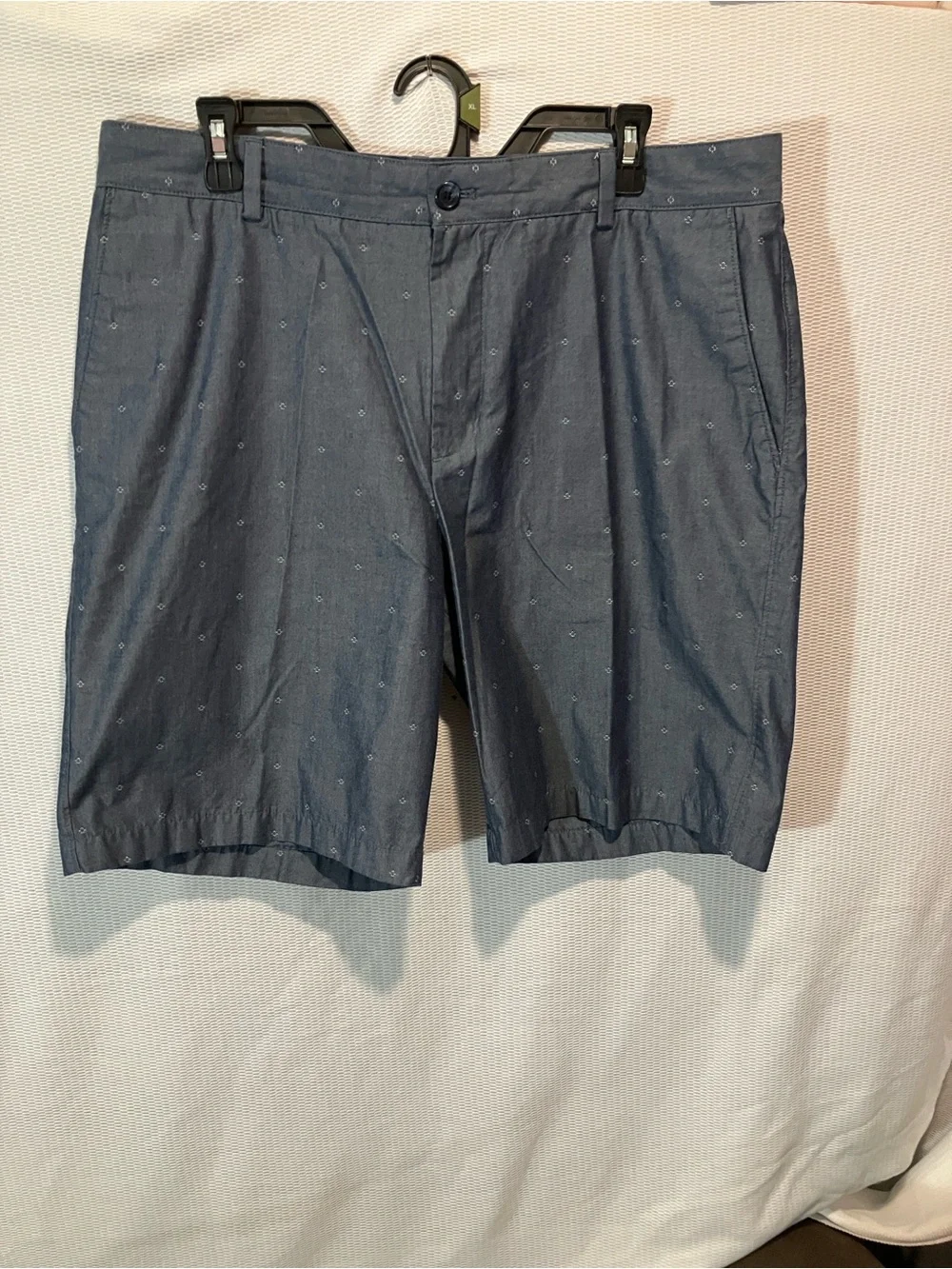 Van Heusen Men's Navy Patterned Flat Front Shorts